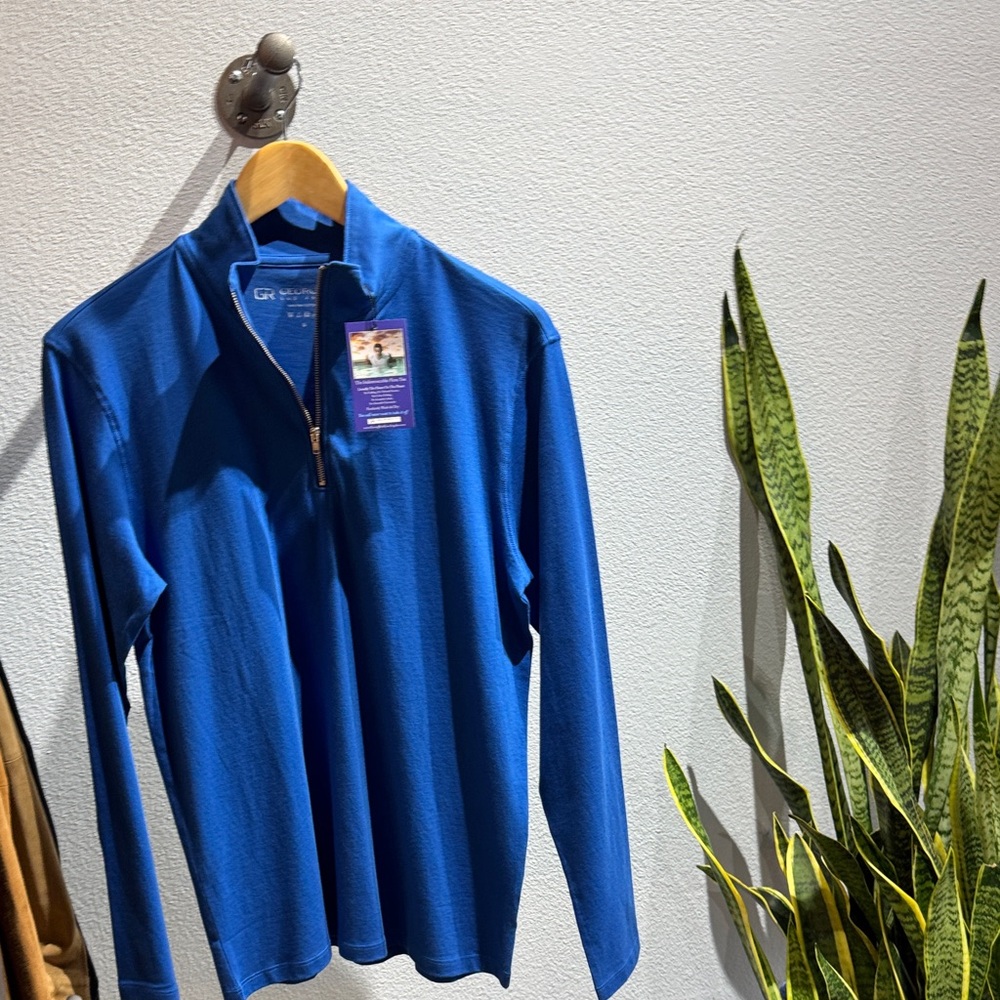 Men’s Georg Roth Sapphire Blue Quarter-Zip Pullover